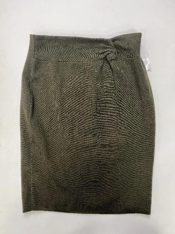 women's everyday casual skirtsGreen Skirt Midi Ann Taylor O, Size 8petite