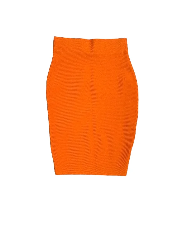 women's pencil skirtsOrange Skirt Midi Shinestar, Size S