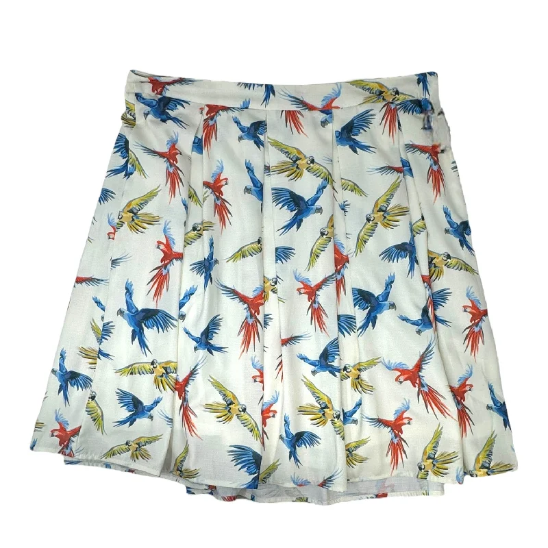 women's warm party skirtsPrinted Parrot Skirt Midi Molly Bracken, Size Xl