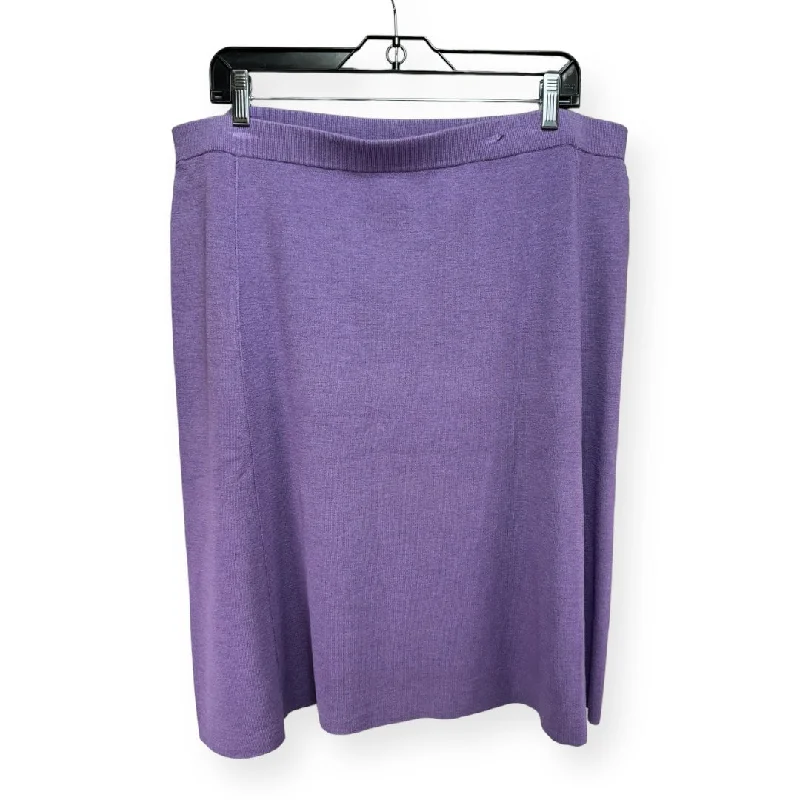 women's velvet wrap skirts for elegant eveningsPurple Skirt Designer Eileen Fisher, Size Xl