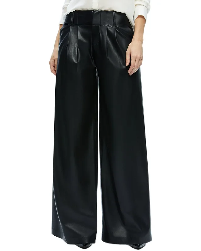 women's affordable pantsalice + olivia Anders Double Pleat Wide Leg Pant