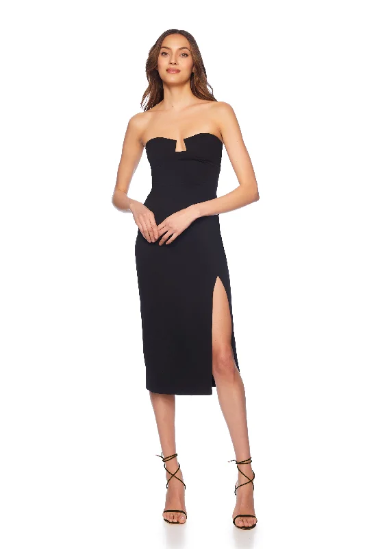 women's lace-up dressesangle wire slit dress