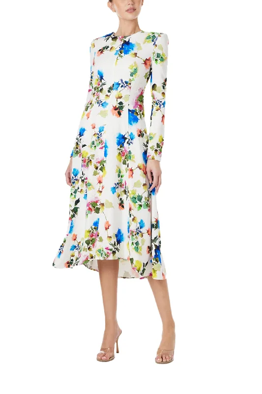 Petite DressFloral Long Sleeve Day Dress