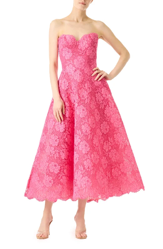 women's sustainable dressesFull Skirted Lace Cocktail Dress