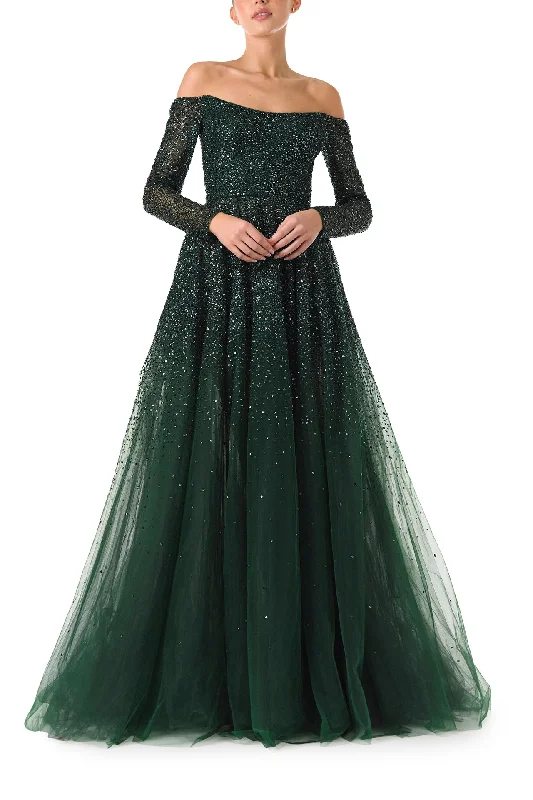 Ball Gown DressOff The Shoulder Embroidered Ball Gown