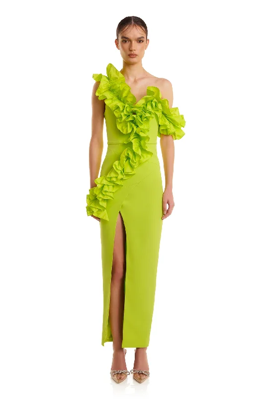 women's velvet dressesRosanna Dress - Lime