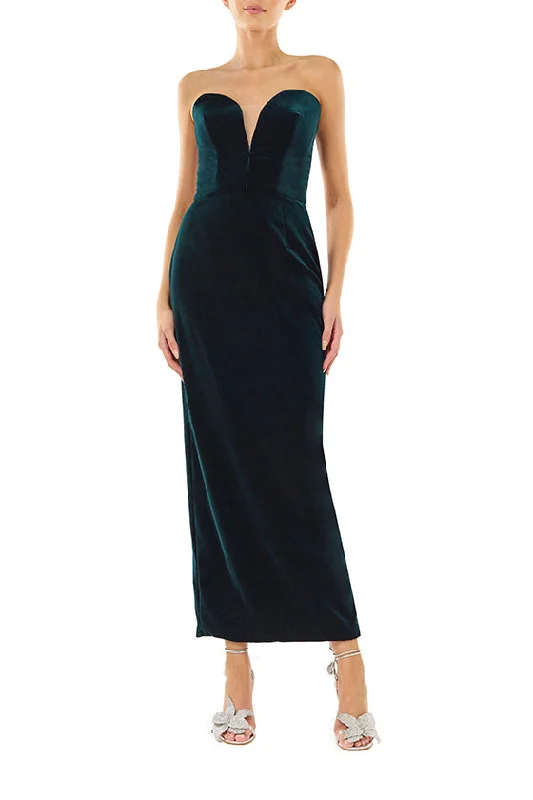 Skater DressStrapless Velvet Cocktail Dress