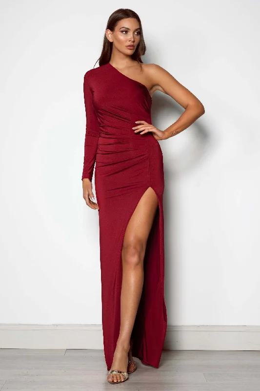 Body-Hugging DressTessa Dress - Wine