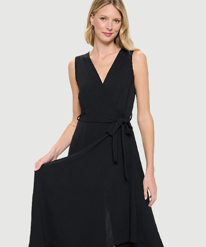 Flutter-Sleeve DressLast Tango Sleeveless V-Neck Jumpsuit | Black