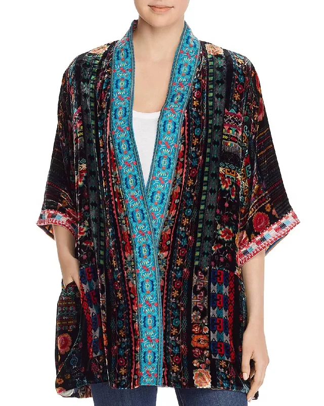 Chunky Men's SweatersAbril Reversible Kimono Top In Multi