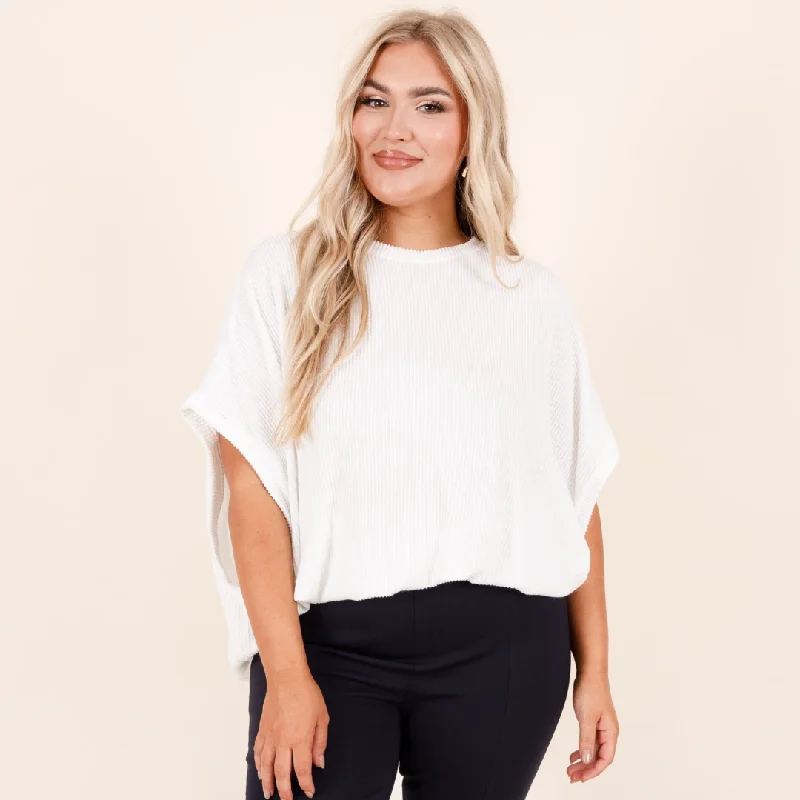 women's tops for those who want to create outfits that are both unique and memorableAll About Knits Top, Off White