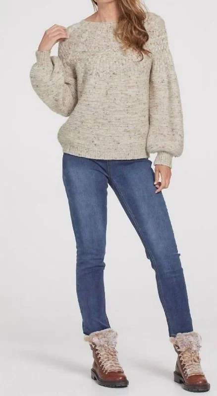 Patterned Cashmere SweatersCable Sweater In Birch