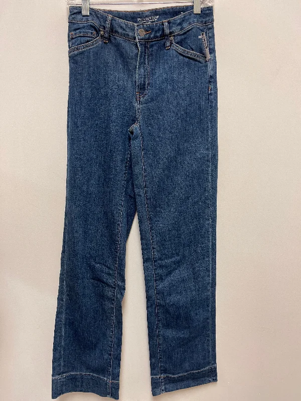 Jeans Flared By Chicos In Blue Denim, Size: 0