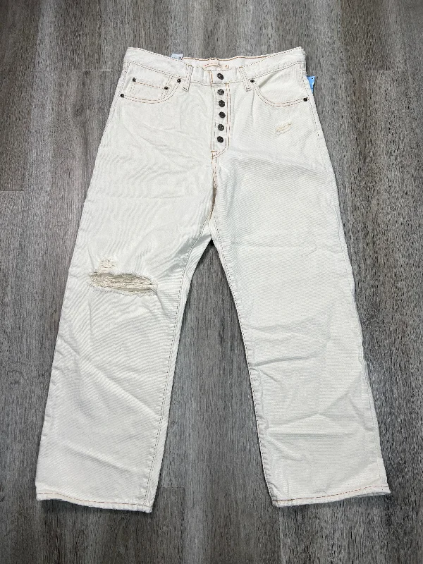 Jeans Straight By Levis In White Denim, Size: 12