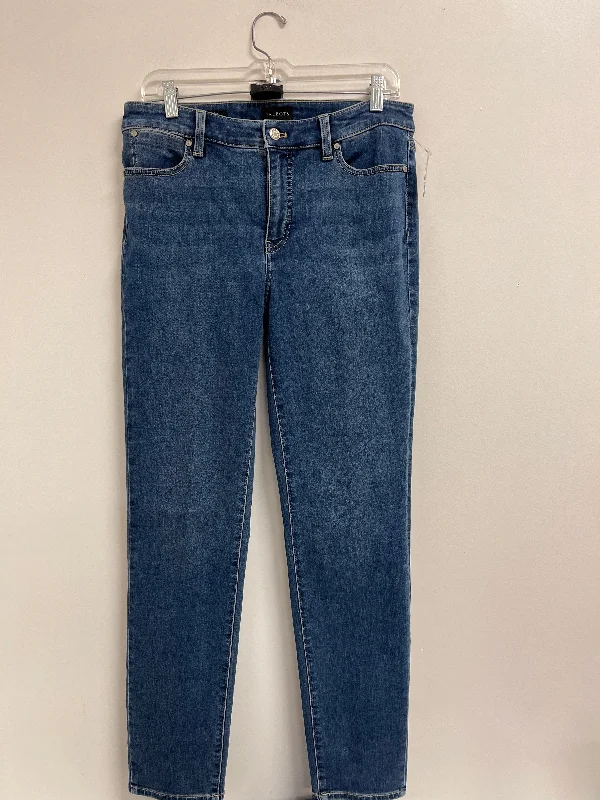 Jeans Straight By Talbots In Blue Denim, Size: 8