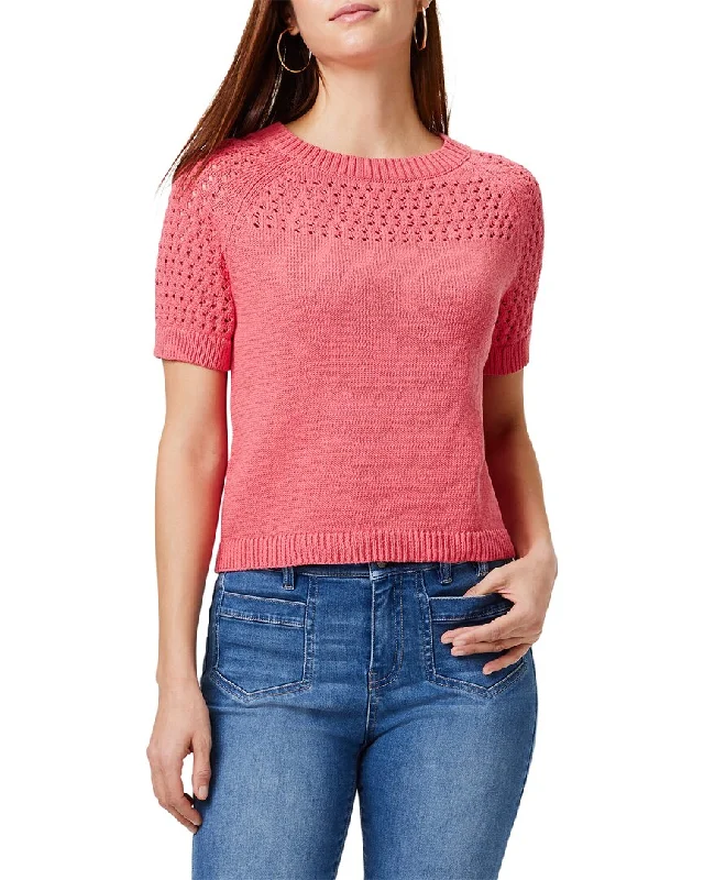 cozy women's tops for fall and winterNIC+ZOE Placed Crochet Sweater T-Shirt