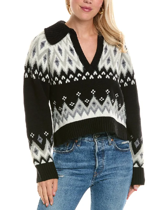 Cozy Embellished SweatersSIMKHAI Clarence Wool & Cashmere-Blend Pullover