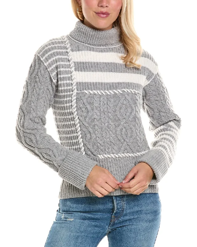 Fitted Oversized Cardigan SweatersSIMKHAI Maggi Wool & Cashmere-Blend Pullover