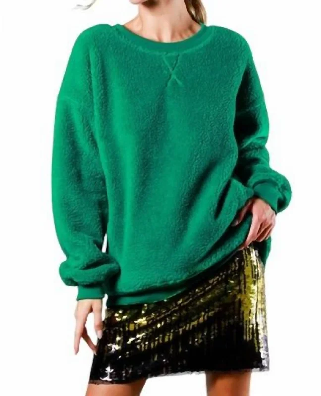 Fitted Cashmere SweatersTeddy Sweatshirt In Green