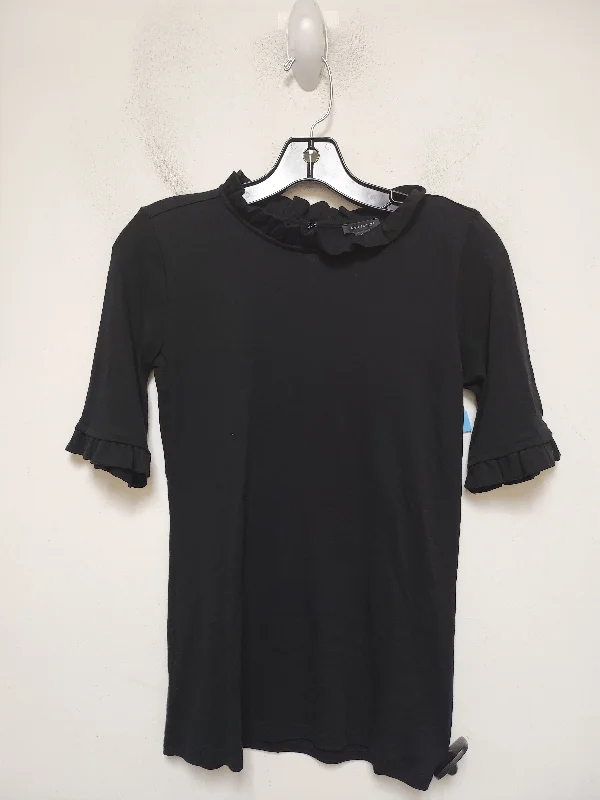 women's tops with cold-shoulder cutsTop Short Sleeve By Ann Taylor In Black, Size: Xs