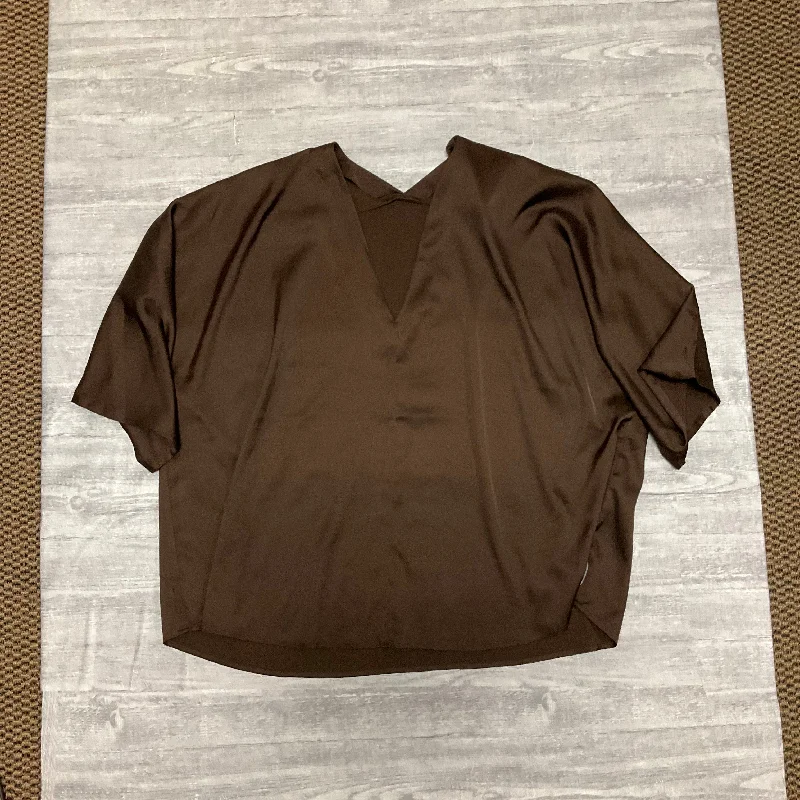 women's tops for those who want to wear pieces that are both functional and fashionableTop Short Sleeve By Banana Republic In Brown, Size: Xl