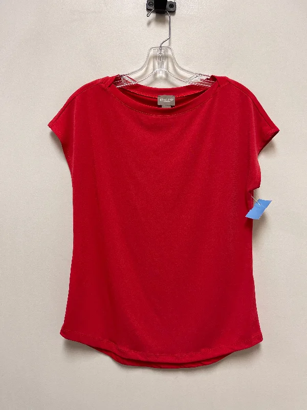 women's tops for relaxed weekendsTop Short Sleeve By Chicos In Red, Size: S