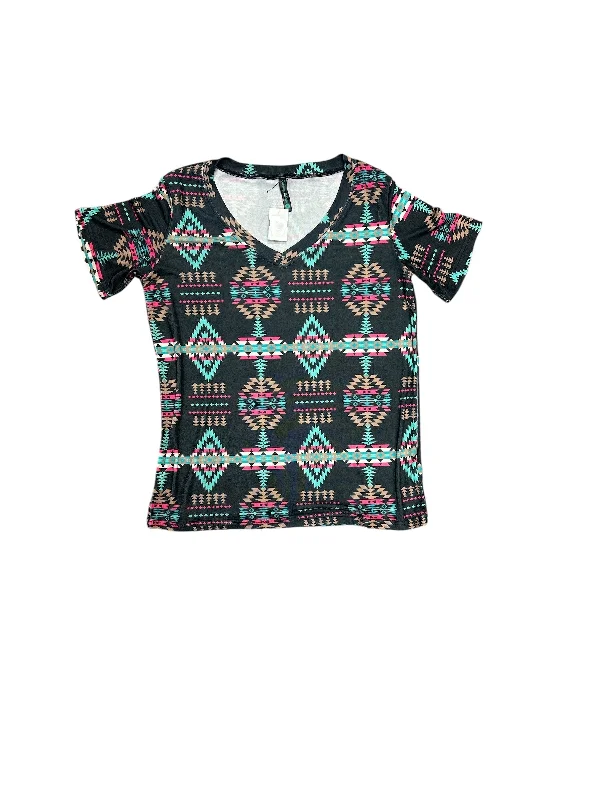 women's tops for those who refuse to compromise on styleTop Short Sleeve By Cmc In Multi-colored, Size: L