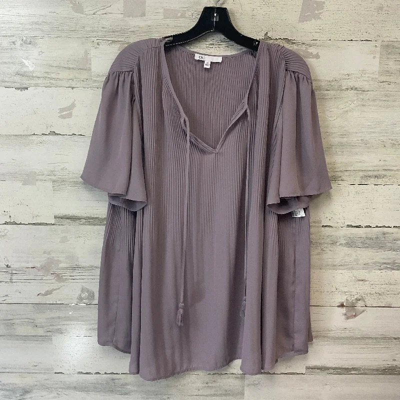 women's tops for those who want to show off their figure in a flattering wayTop Short Sleeve By Daniel Rainn In Purple, Size: 2x