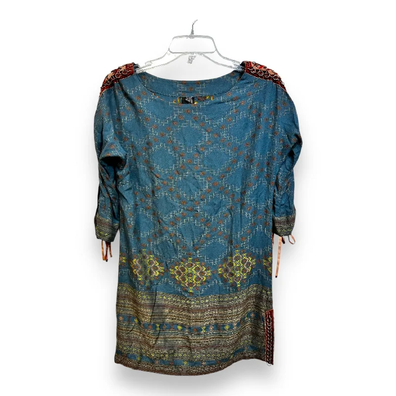 cozy women's tops for fall and winterTop Short Sleeve By Free People In Blue, Size: Xs