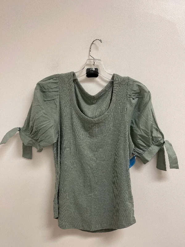 women's tops with flutter sleevesTop Short Sleeve By Gap In Green, Size: Xs