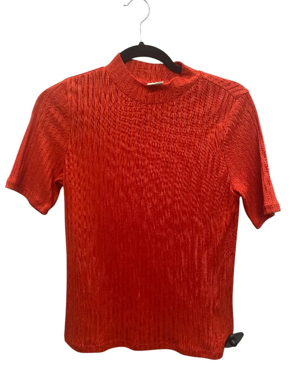 women's tops for those who love bold and vibrant colorsTop Short Sleeve By H&m In Red, Size: M