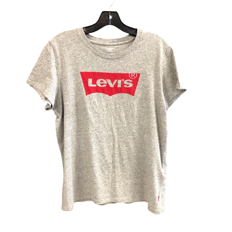 women's tops for those who love bold and vibrant colorsTop Short Sleeve By Levis In Grey, Size: M