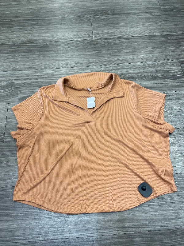 women's tops for black-tie affairsTop Short Sleeve By Old Navy In Orange, Size: 3x