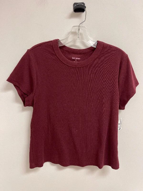 women's tops for black-tie affairsTop Short Sleeve By Old Navy In Red, Size: Xl