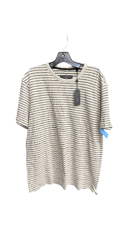 women's tops for those who want to add a touch of elegance and sophistication to their everyday wearTop Short Sleeve By Rag And Bone In Striped Pattern, Size: L