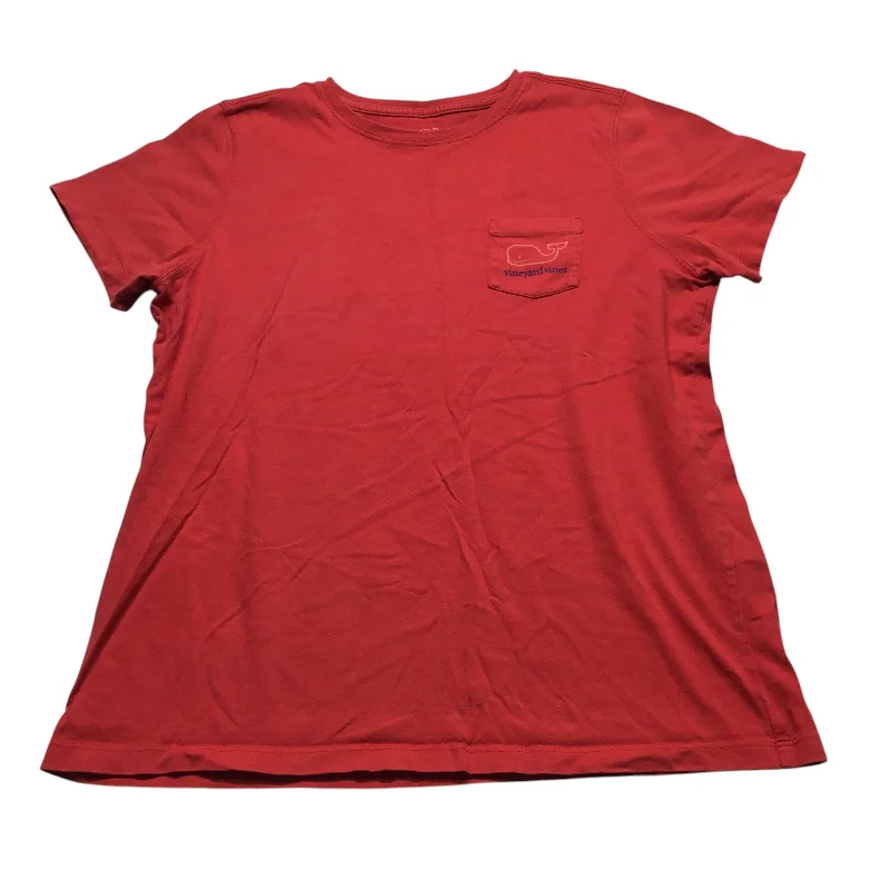 women's tops made from cottonTop Short Sleeve By Vineyard Vines In Red, Size: L