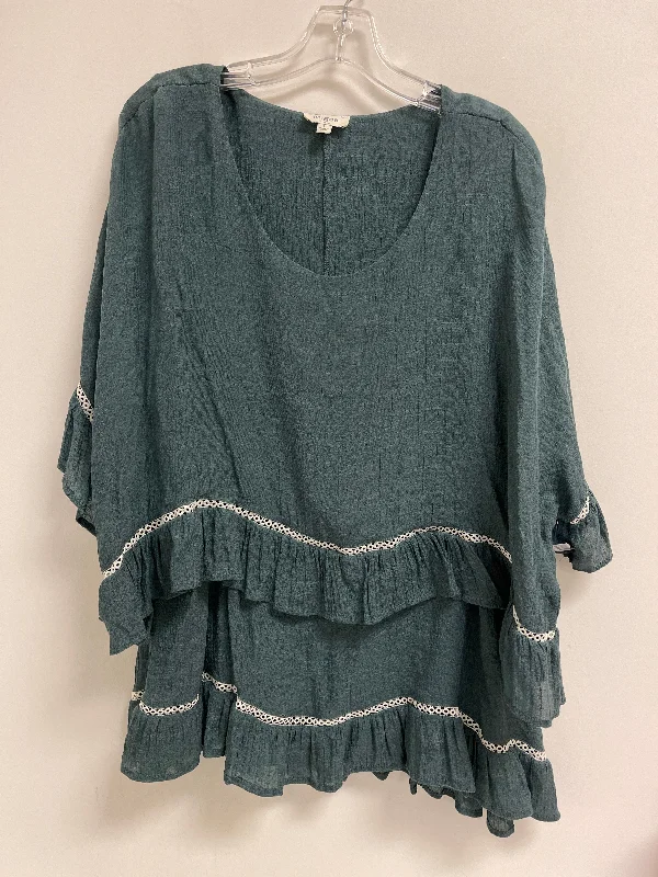 women's tops for those who want to wear pieces that are both comfortable and stylishTunic Short Sleeve By Umgee In Teal, Size: L